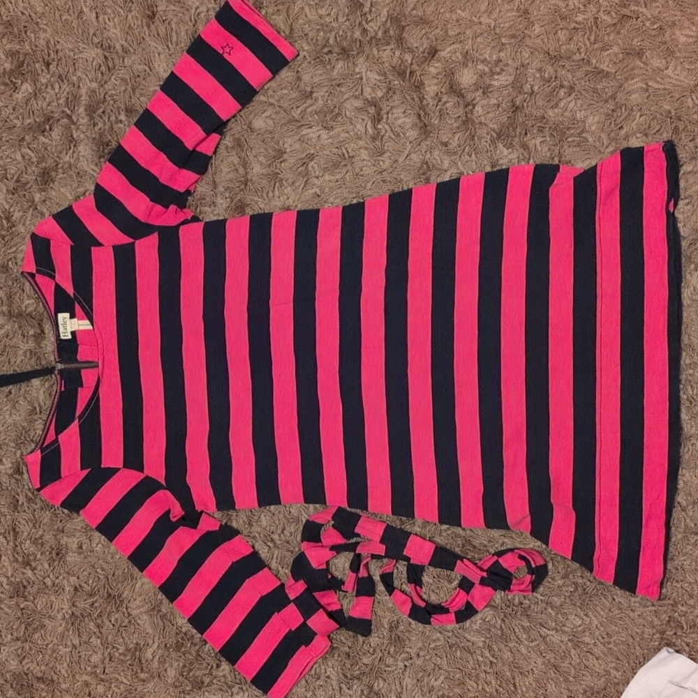 Women's Large Hatley LS Striped Dress